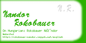 nandor rokobauer business card